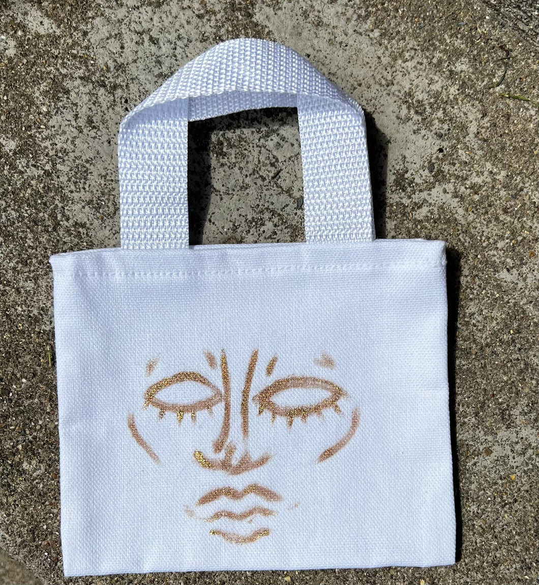 Face Lines Tiny Tote