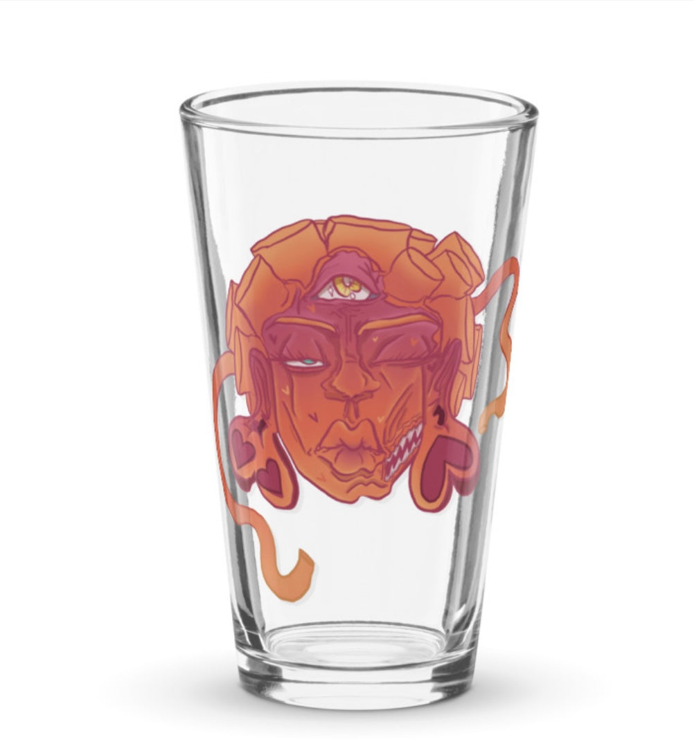 This is Peach Pint Glass