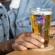 Load image into Gallery viewer, Golden Hearts Pint Glass

