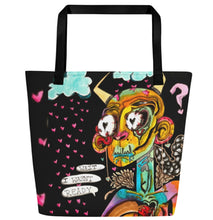 Load image into Gallery viewer, I wasnt ready LARGE tote bag with pocket
